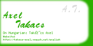 axel takacs business card